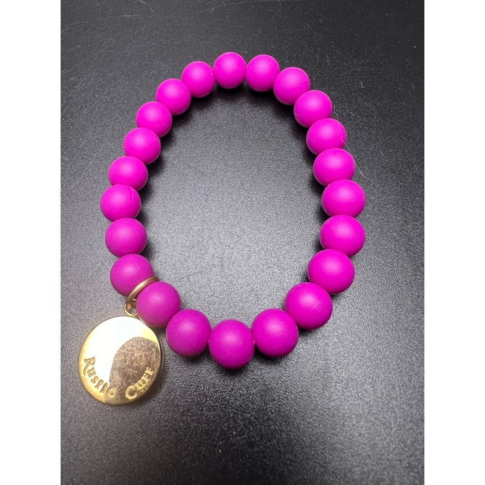 Rustic Cuff Silicone Stretch Bracelet - image 6